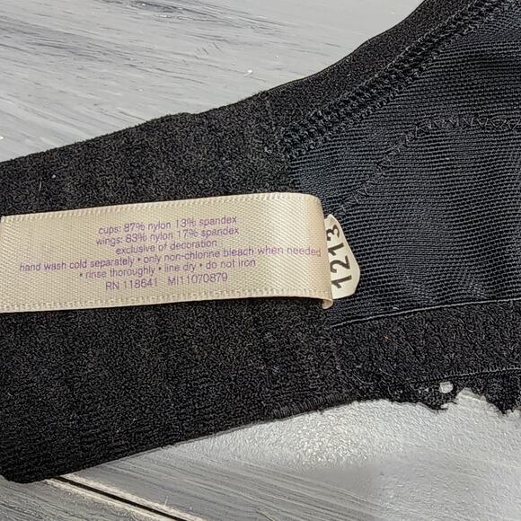 Cacique Bra 44C Lightly Lined Underwire Black - Picture 8 of 9